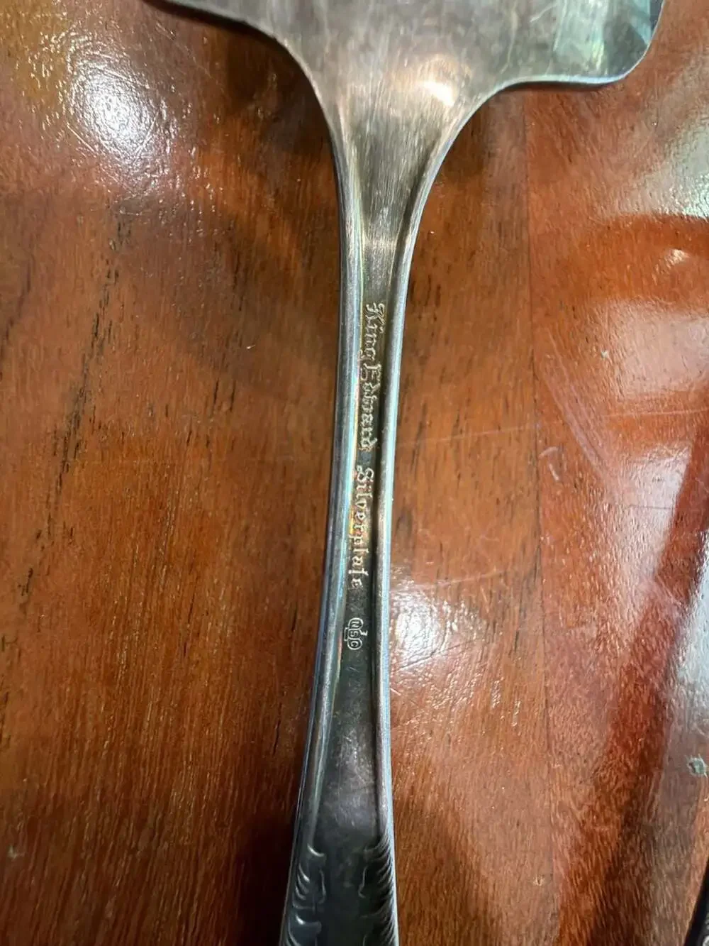 Vintage King Edward Silverplate Slotted Pie Server and Ladle Serving Set